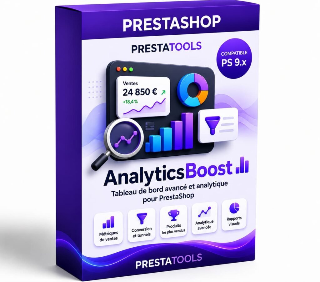 AnalyticsBoost – Tableau de bord avancé et analytique pour PrestaShop