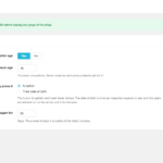 Settings: minimum age, how they prove it and how long it is remembered