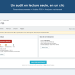L’écran d’accueil : lancer l’analyse sans rien toucher dans la boutique