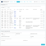 Report register with one row per report and the CSV export with its reason
